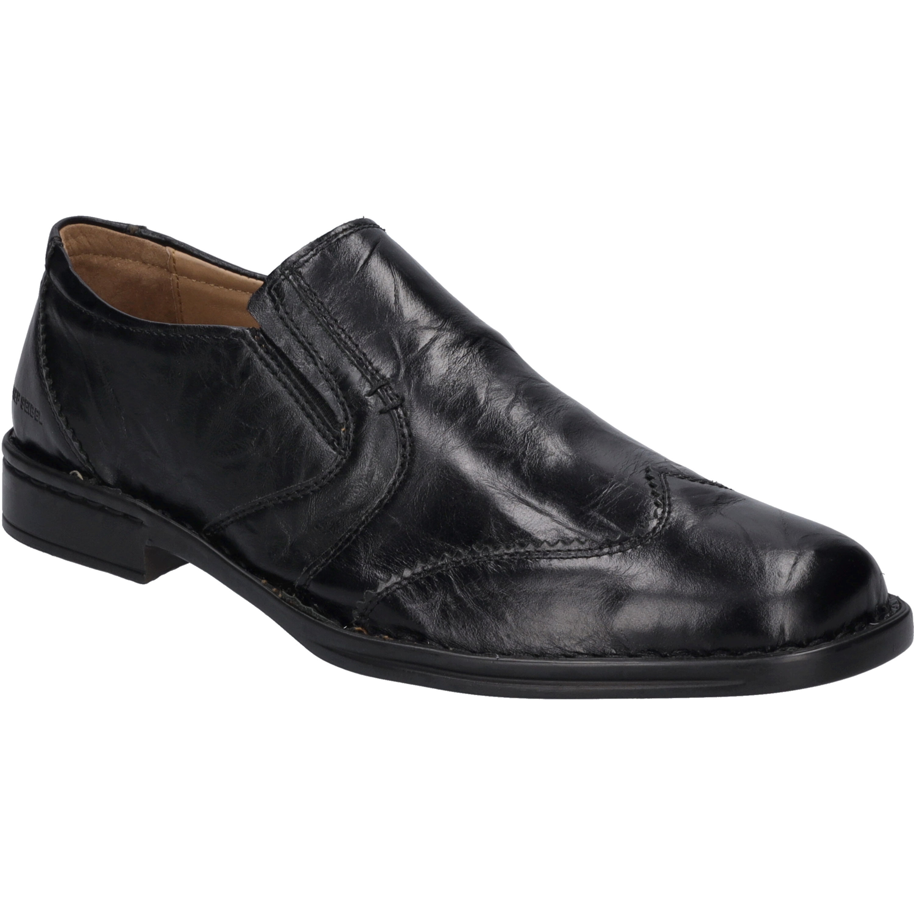 Slipper JOSEF SEIBEL "Douglas, schwarz", Herren, Gr. 44, grün, Obermaterial: 100% Rindsleder Leather cow., Schuhe Slipper