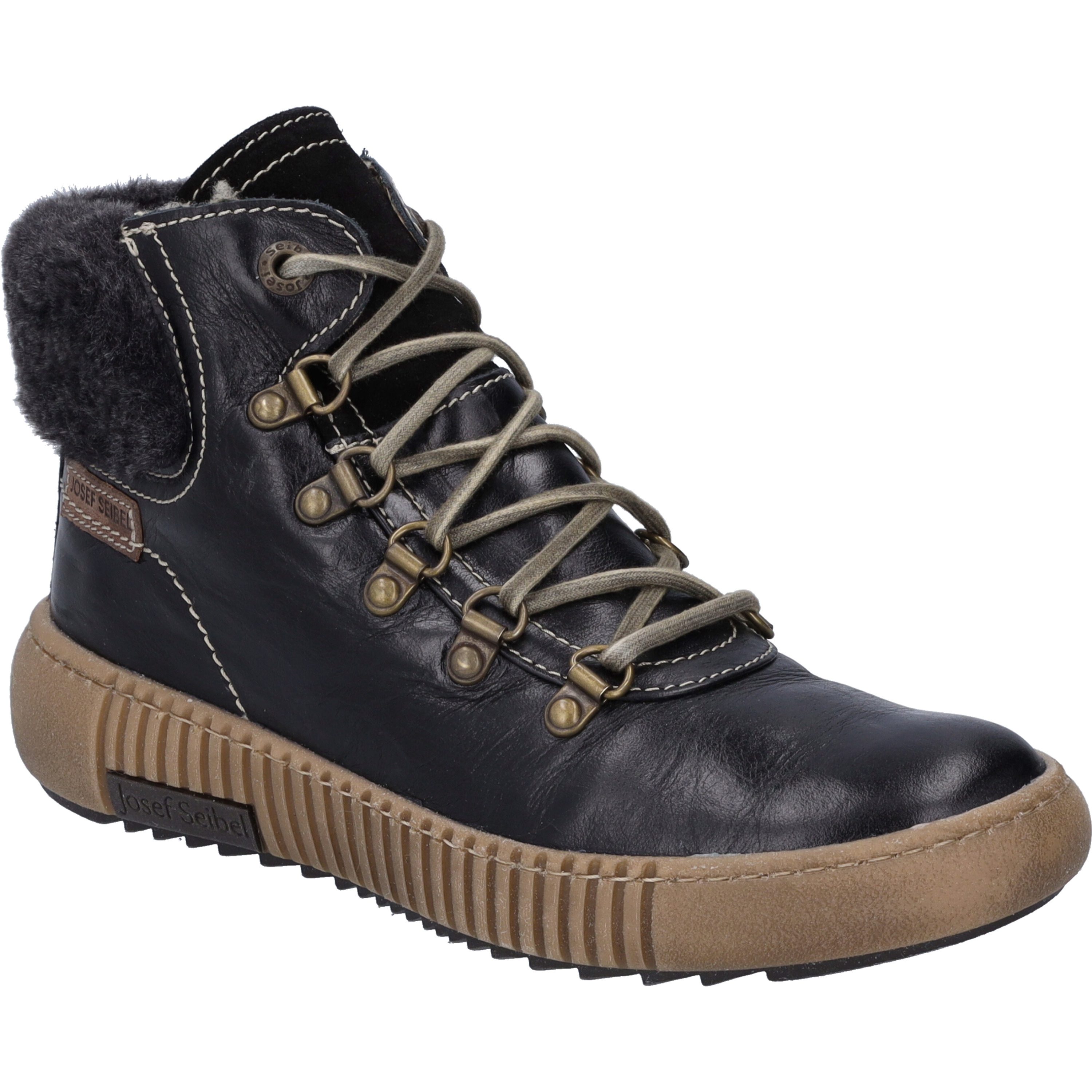 Stiefelette JOSEF SEIBEL "Maren 17, schwarz-multi", Damen, Gr. 37, schwarz (schwarz, multi), Obermaterial: 80% Rindsleder Leather cow. 20% Textilmaterial TEXMAT., Schuhe Stiefelette