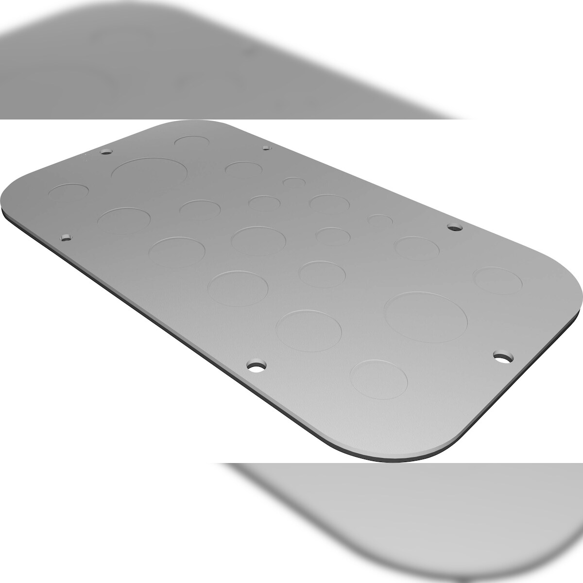 Rittal AX 2571.100 Flanschplatte (L x B) 149 mm x 256 mm Stahlblech Grau 1 St. 2571100 Image