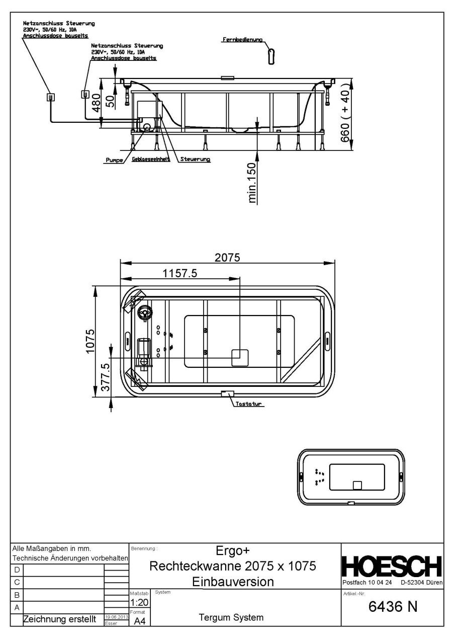 Hoesch Whirlpool Ergo+ 6441&Tergum Whirl weiß/verchromt/Glas weiß, 6441N.010305550 6441N.010305550 Image
