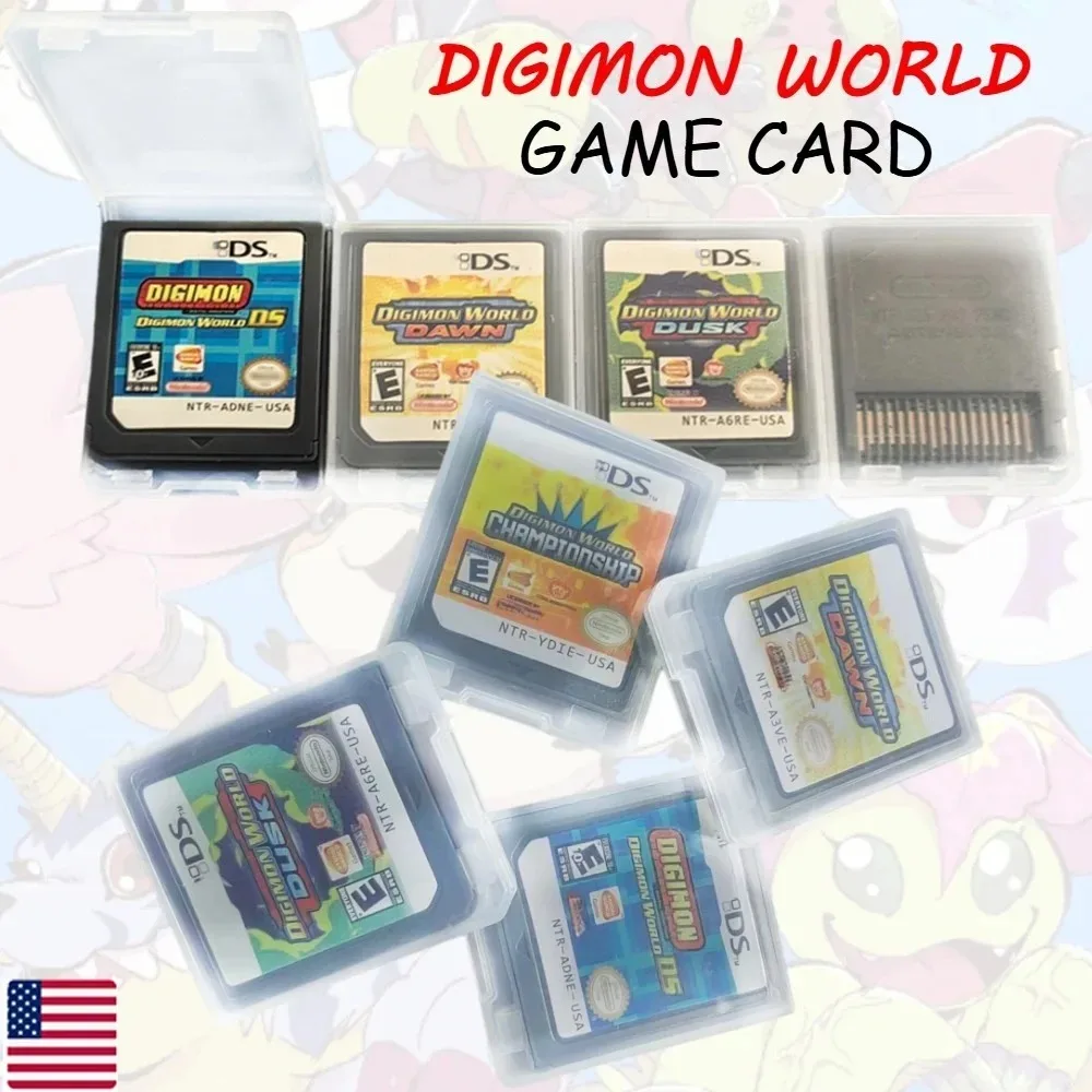 Carte de jeu Digimon World Series pour NDS 3DS 2DS, Championnat/Digimon World DS/Digimon World Dusk, carte de console de jeu vidéo