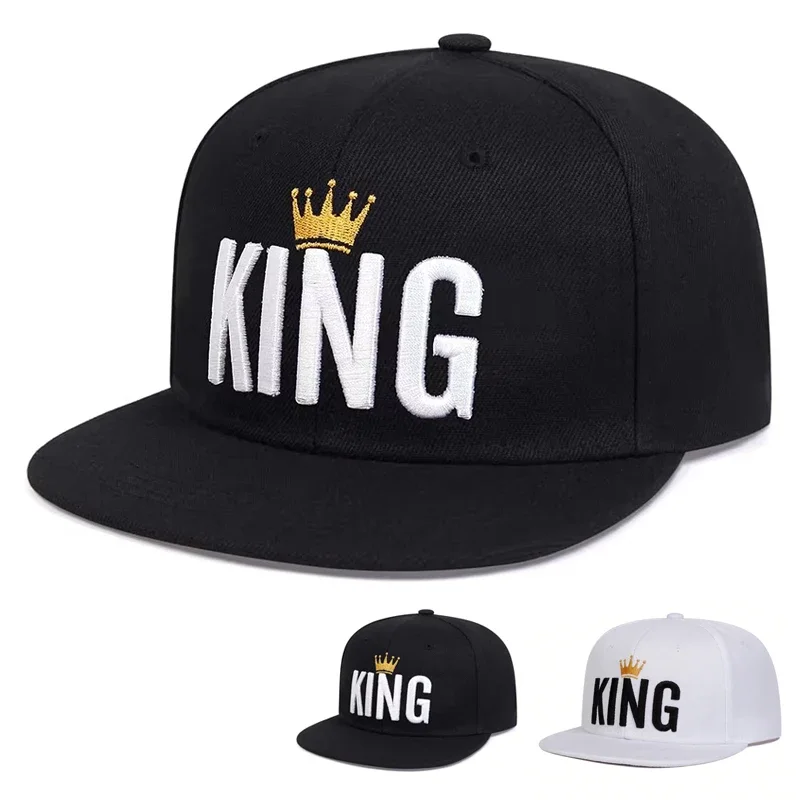 Cappelli hip-hop con ricamo Crown KING unisex Primavera e autunno Cappellini da baseball casual sportivi regolabili per esterni Cappello per protezione solare