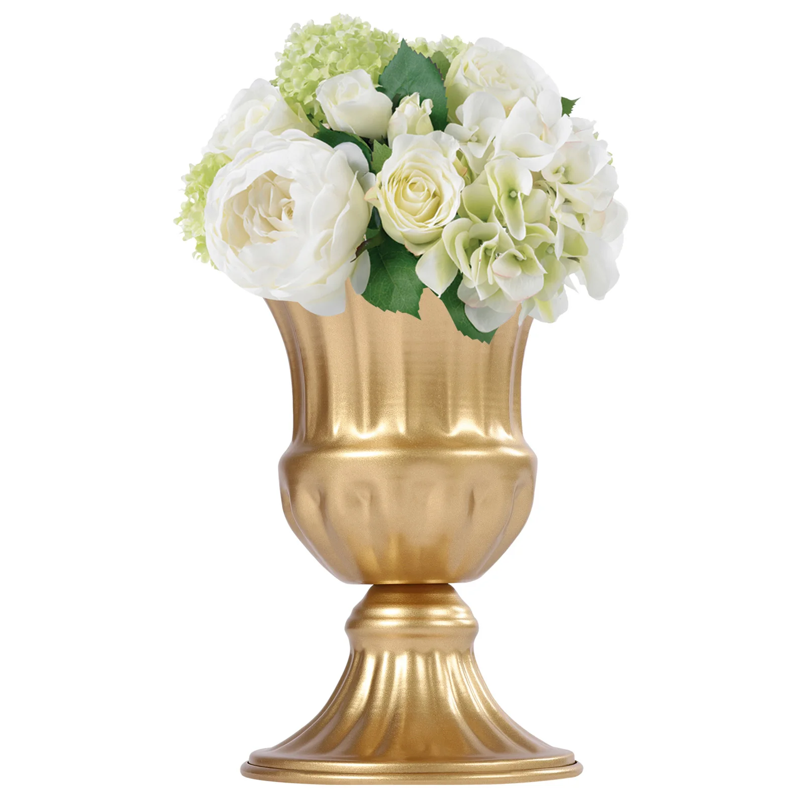 10 pezzi composizioni floreali in metallo vaso da 6,3 pollici retrò oro vasi di fiori da sposa tavolo di nozze vaso vaso decorazioni
