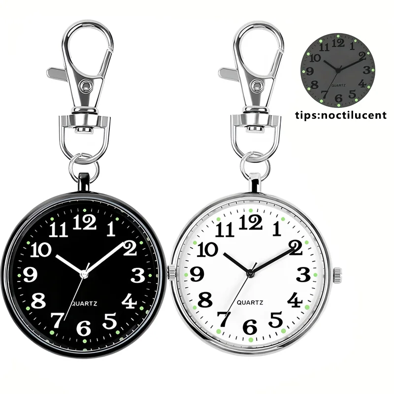 Neue Mini-Quarz-Taschenuhr mit Schlüsselanhänger, modische Krankenschwester-Taschenuhr mit Batterie, Vintage-Uhr für Studenten, Ärzte und medizinisches Personal Image