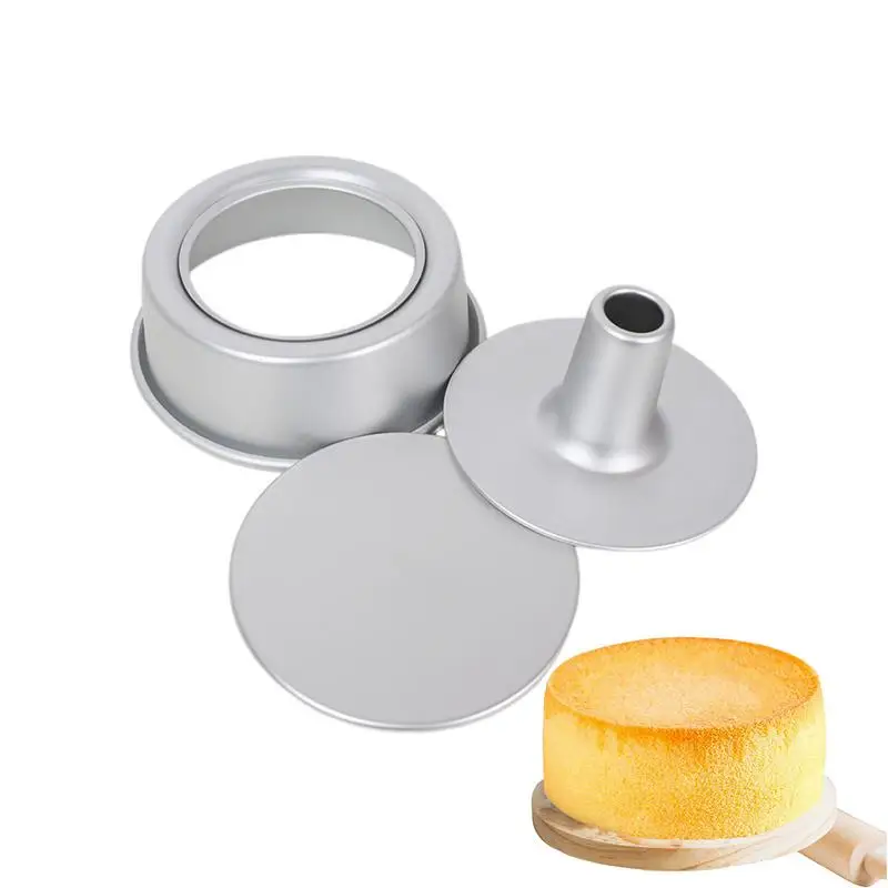 Runde mittlere loch Legierung Chiffon Kuchen toast brot Pan Abnehmbare Boden Hohl Kamin Form DIY Backen Werkzeuge backen Modell Brot box