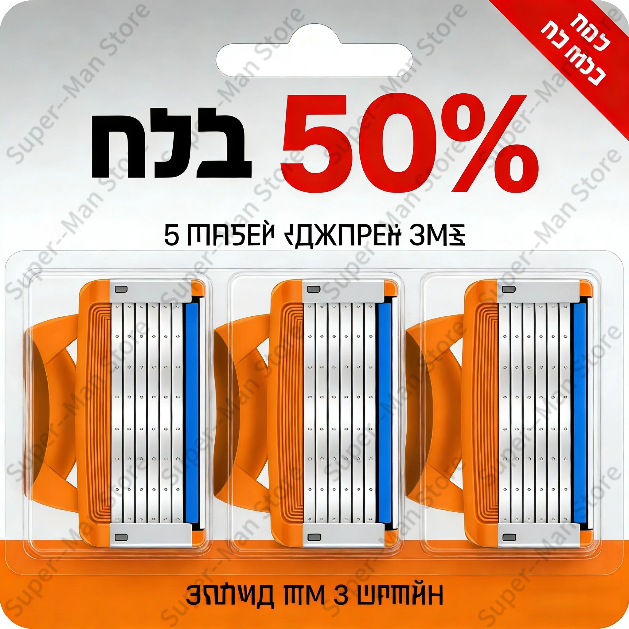 Neue fabrikgefertigte Fusion 5 Rasierklingen, sichere manuelle Rasierköpfe, Ersatzklingen für die Gesichtshaarentfernung bei Männern, originale Rasierklingen. Image