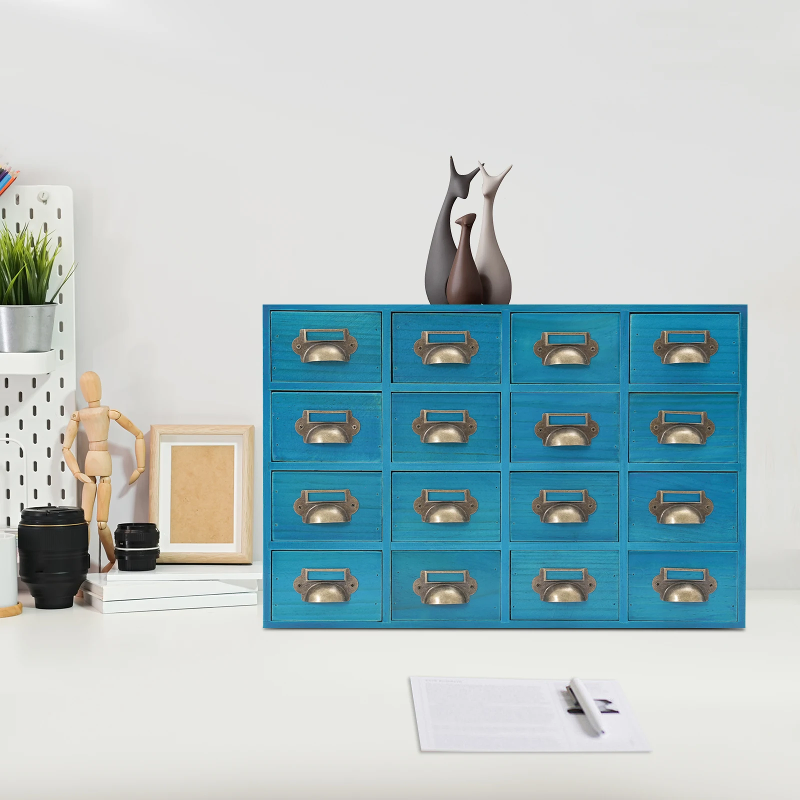 19,69*3,94*13,78 in 16 Fächer Chreibtisch-Schubladen-Organizer Haushalte Büros Schubladenschrank Mit Haushalte Büros