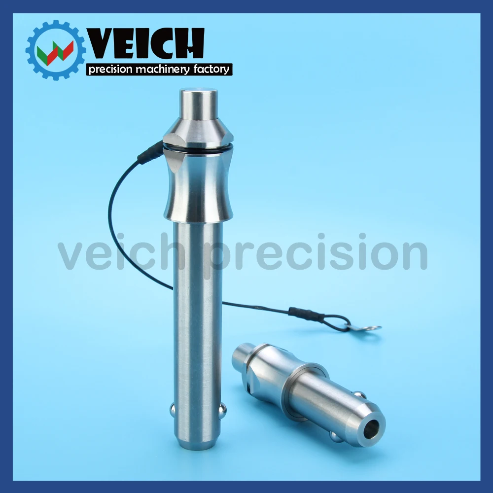 VCN113 Alle Edelstahl Self-Locking Quick Release Pins Mit Halter Seil Ball Lock Pins Mit Kabel Dia 5/6/8/10/12/16/20mm Image