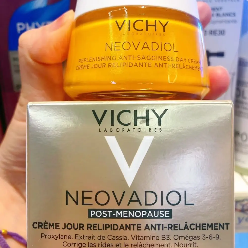 VICHY Menopause-Gesichtscreme, feuchtigkeitsspendend, repariert Falten und schlaffe Haut, verbessert Stumpfheit, straffende Nachtcreme für die Menopause, 50 ml Image