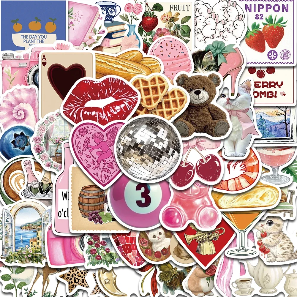 50 Teile/paket Ästhetische Pinterest Aufkleber Mode Harajuku Laptop Gepäck Kreative Wand Bar Decor Streetwear Kreative Aufkleber Image