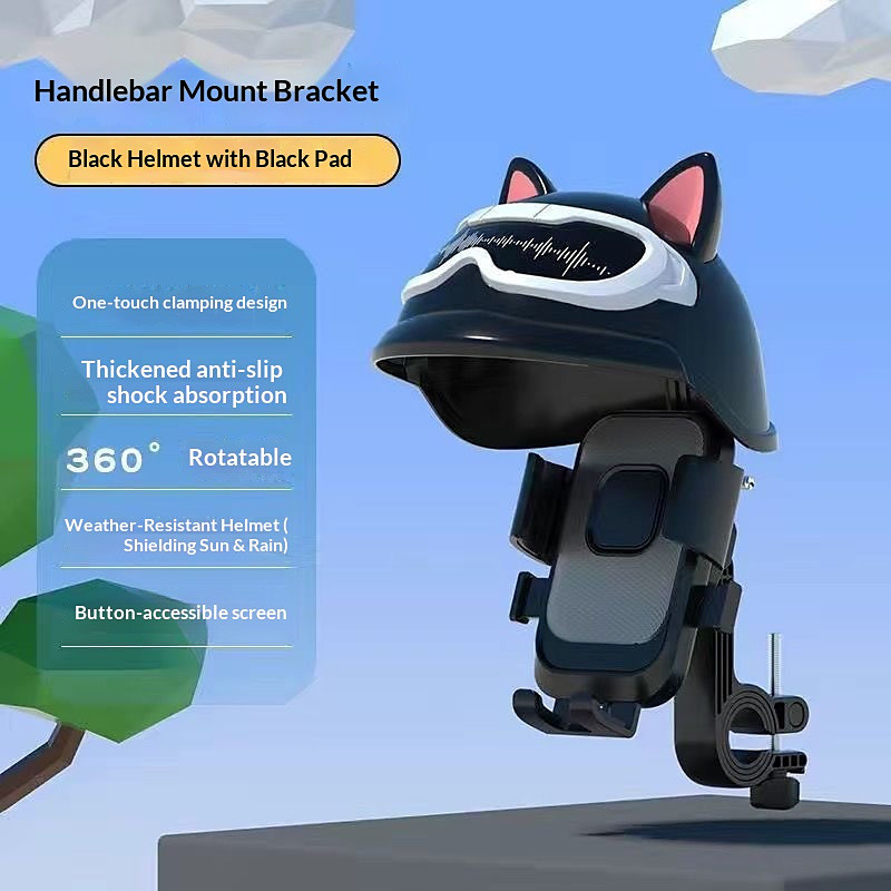 Phone Sun Visor, Cute Earflap-Style Phone Holder, Anti-Glare and Anti-Reflective Phone Mount, Suitable for Motorcycles, Bicycles, and Cars