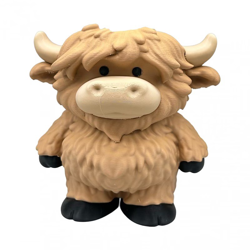 Highland Cow Soap Dispenser, Adorable Highland Cow Bottle for Hand Soap Shower Gel,3D Print Farmhouse Refillable Cow Pump Bottle for Bathroom Kitchen Sink Gift