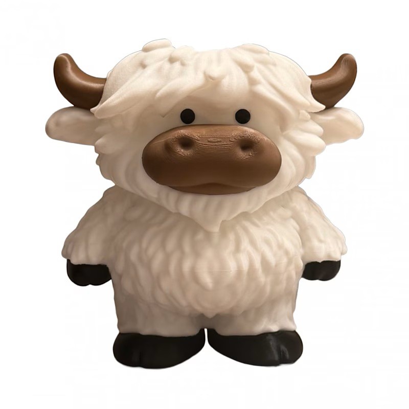 Highland Cow Soap Dispenser, Adorable Highland Cow Bottle for Hand Soap Shower Gel,3D Print Farmhouse Refillable Cow Pump Bottle for Bathroom Kitchen Sink Gift