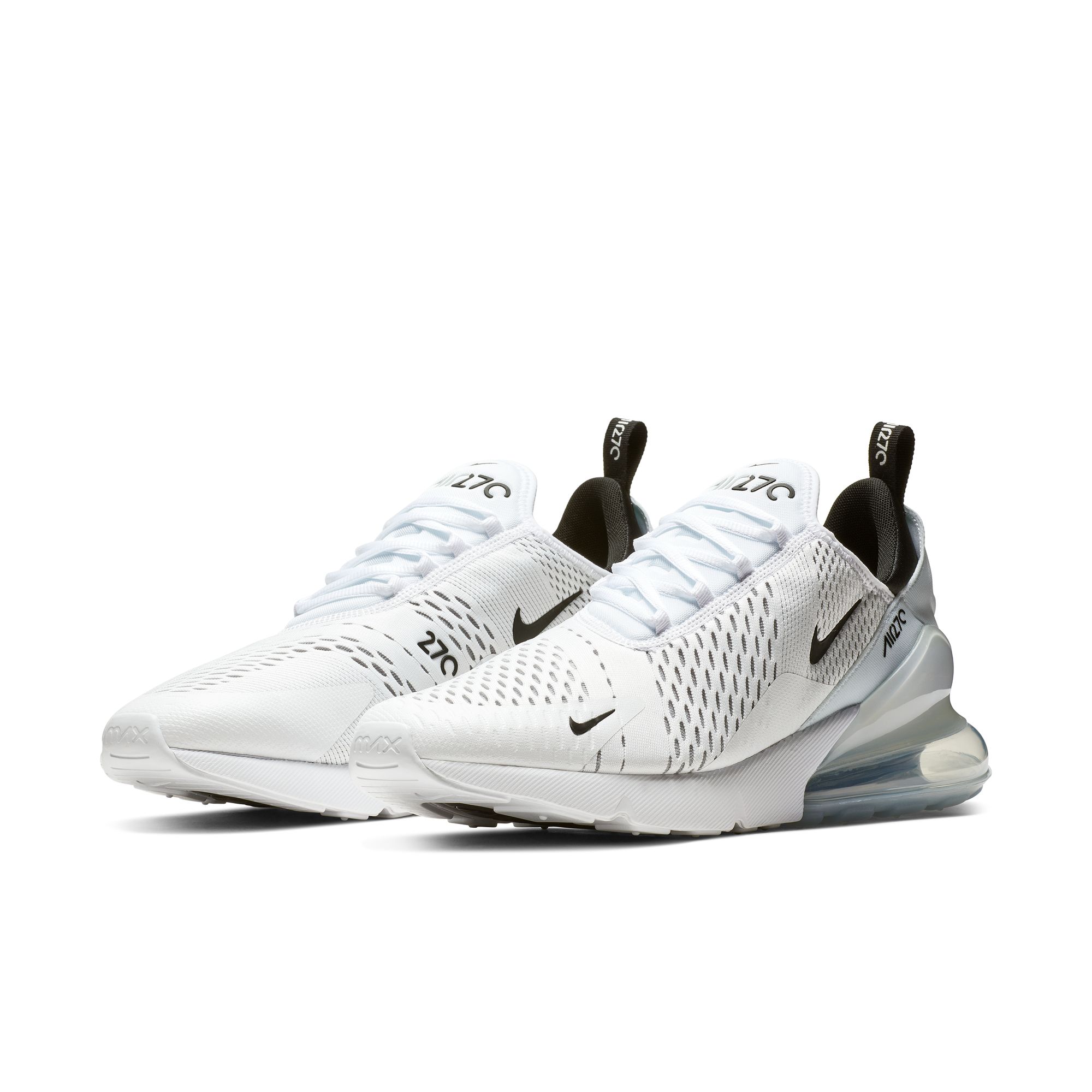 Sneaker NIKE SPORTSWEAR "AIR MAX 270", Herren, Gr. 41, weiß, schwarz, weiß, Synthetik, Textil, Schuhe Sneaker