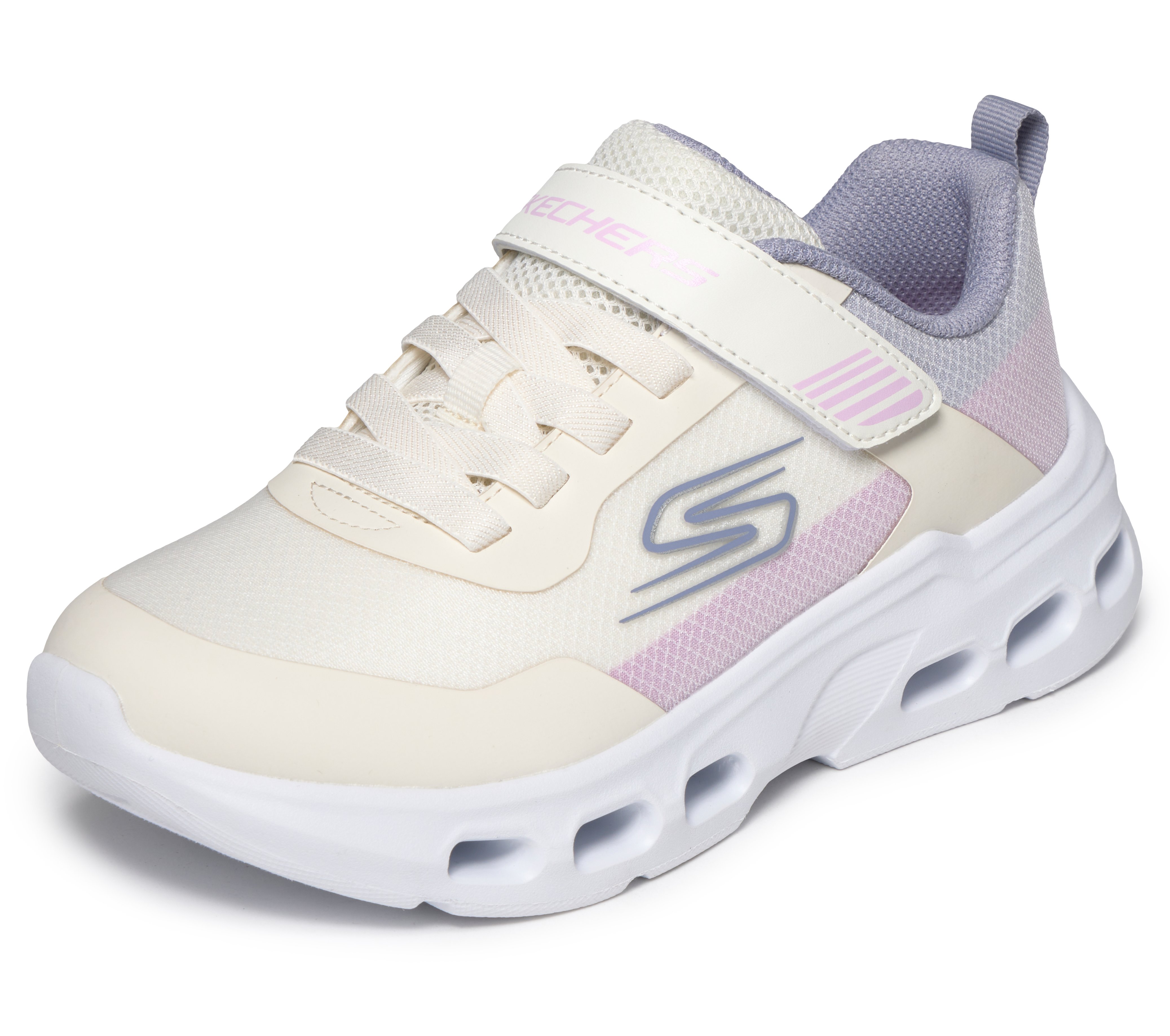 Sneaker SKECHERS "SKECHERS GLIDE-STEP AERO", Damen, Gr. 33, natur kombiniert, Schuhe Sneaker, Sportschuh mit Klett, Größenschablone zum Download