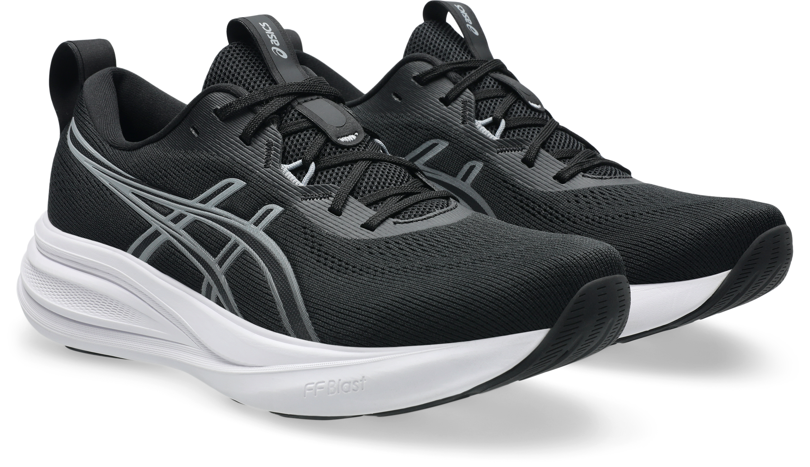 Laufschuh ASICS "GEL-PULSE 17", Herren, Gr. 42, schwarz, gravel, Synthetik, Schuhe Laufschuh, mit GEL-Technologie im Rückfuß, mit FF BLAST Dämpfung