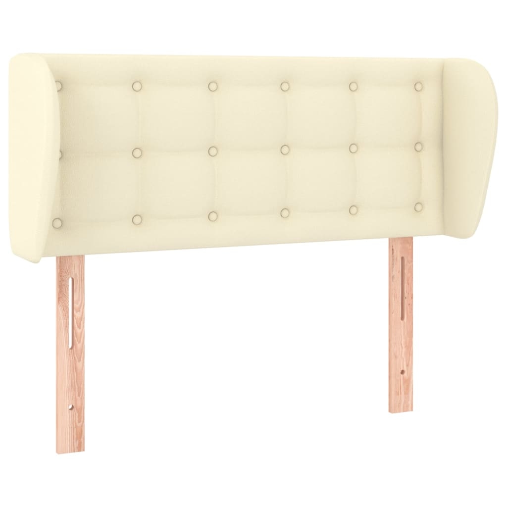vidaXL Kopfteil mit Ohren Creme 93x23x78/88 cm Kunstleder Image