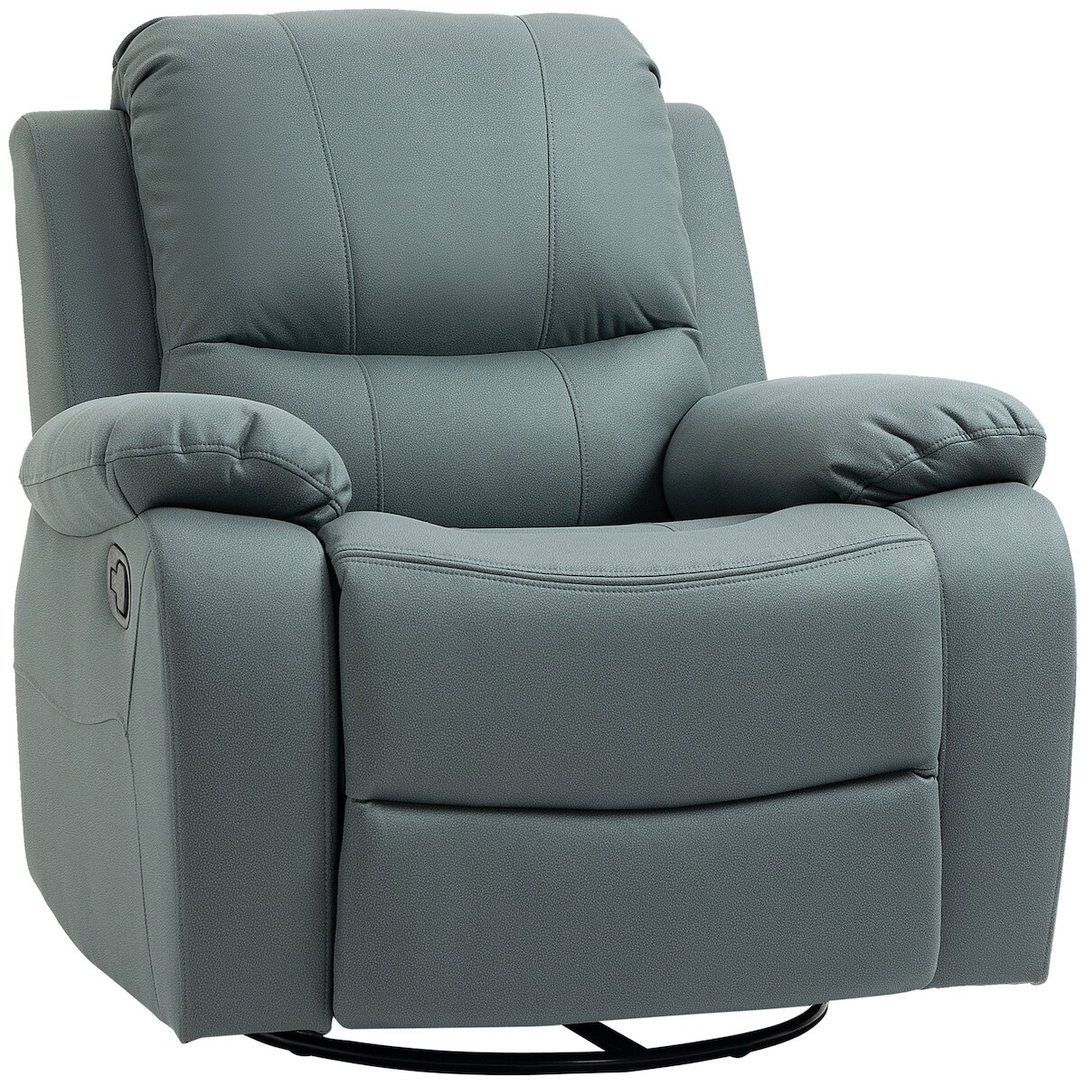 OKWISH Relaxsessel Fernsehsessel Grün 98x93x100 cm mit Dreh- und Schaukelfunktion 135 Grad neigbar Fußstütze Polyesterbezug bis 150 kg Image