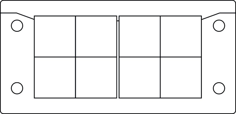10 Stk. Icotek Kabeleinführungsleiste KEL-U 16/8 schwarz 54168 Image