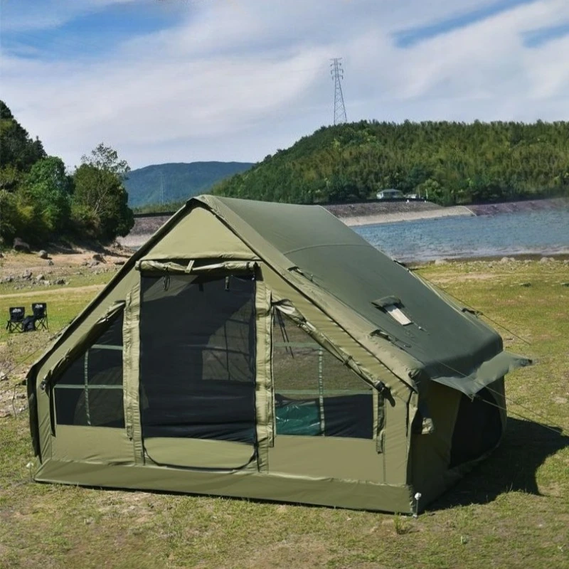 Outdoor Camping Wasserdicht Sun-proof Aufblasbare Zelt Winddicht Sonnenschirm Faltbare Tragbare Große-raum Verdickt Aufblasbare Zelt Image