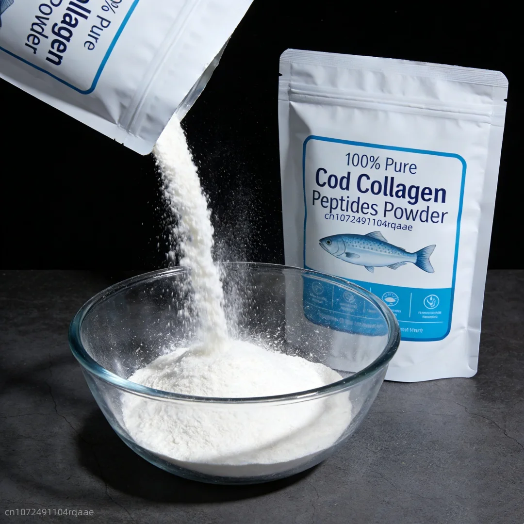Premium Kabeljau-Kollagen-Peptide Pulver 100% Natürlich Feuchtigkeitsspendend & Anti-Aging Hautpflege Seifenmaterial 100g/200g Großpackung Image