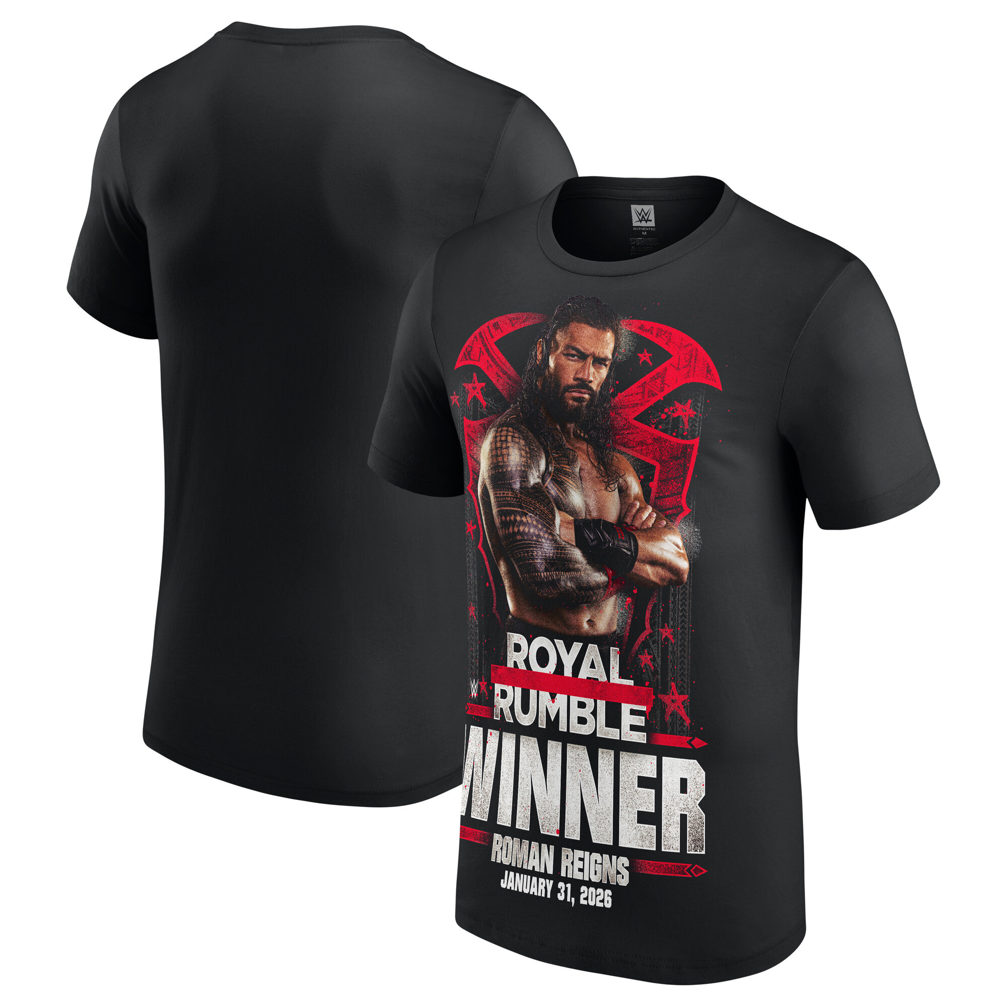 Roman Reigns Royal Rumble 2026 Winner T-Shirt - Herren Image