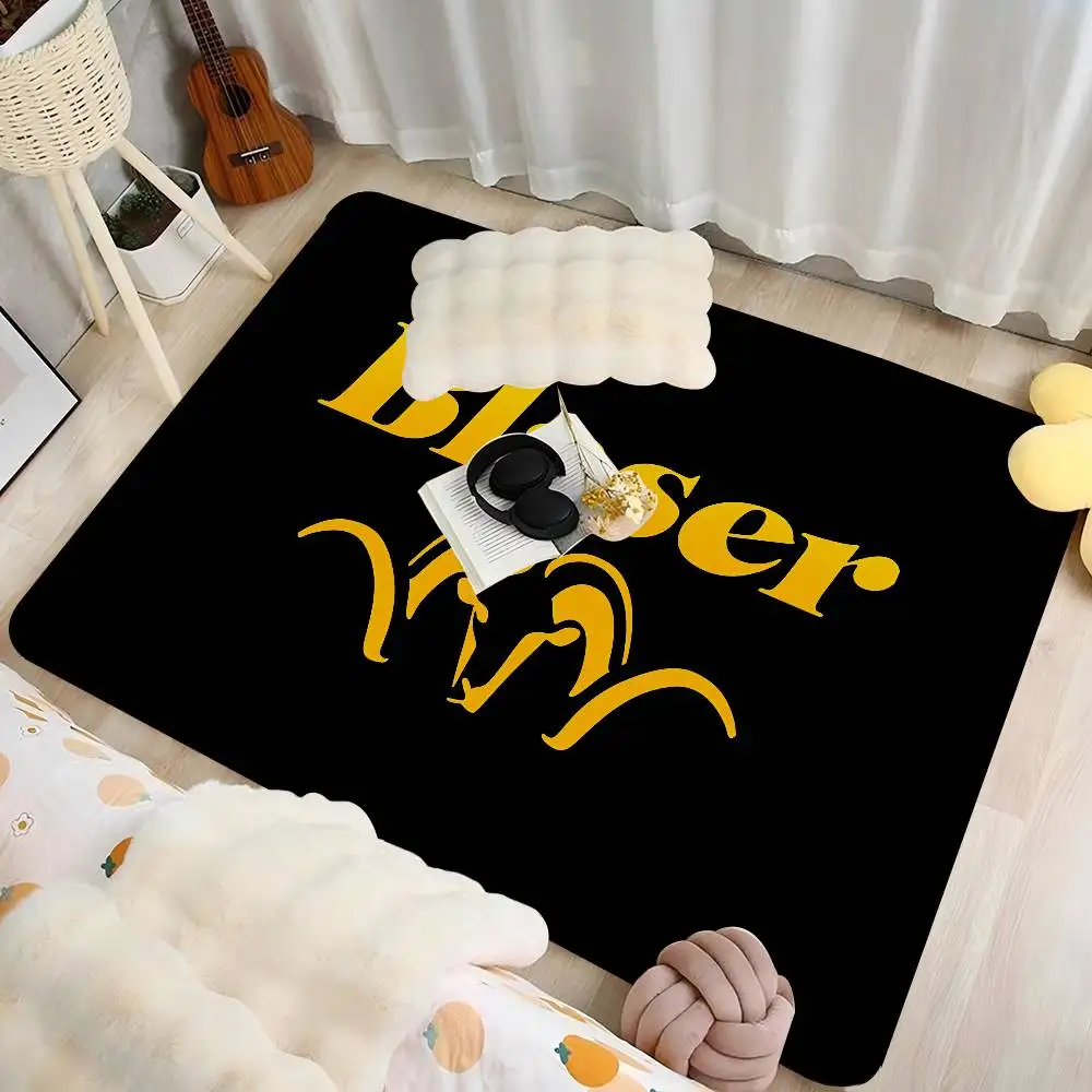 Bodenmatte mit Blaser-Logo, rechteckig, rutschfest, für Zuhause, weich, für Haustür, für drinnen und draußen, Willkommens-Fußmatte