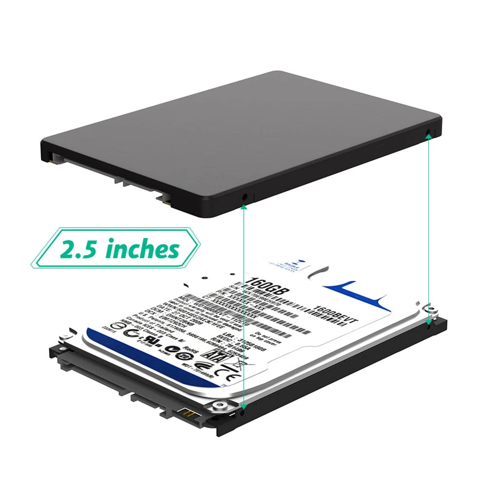M.2 NGFF B-Key zu 2,5-Zoll SATA SSD-Gehäuse Festplattengehäuse M.2 NGFF SSD zu 2,5-Zoll SATA III Adapter für Laptop Image