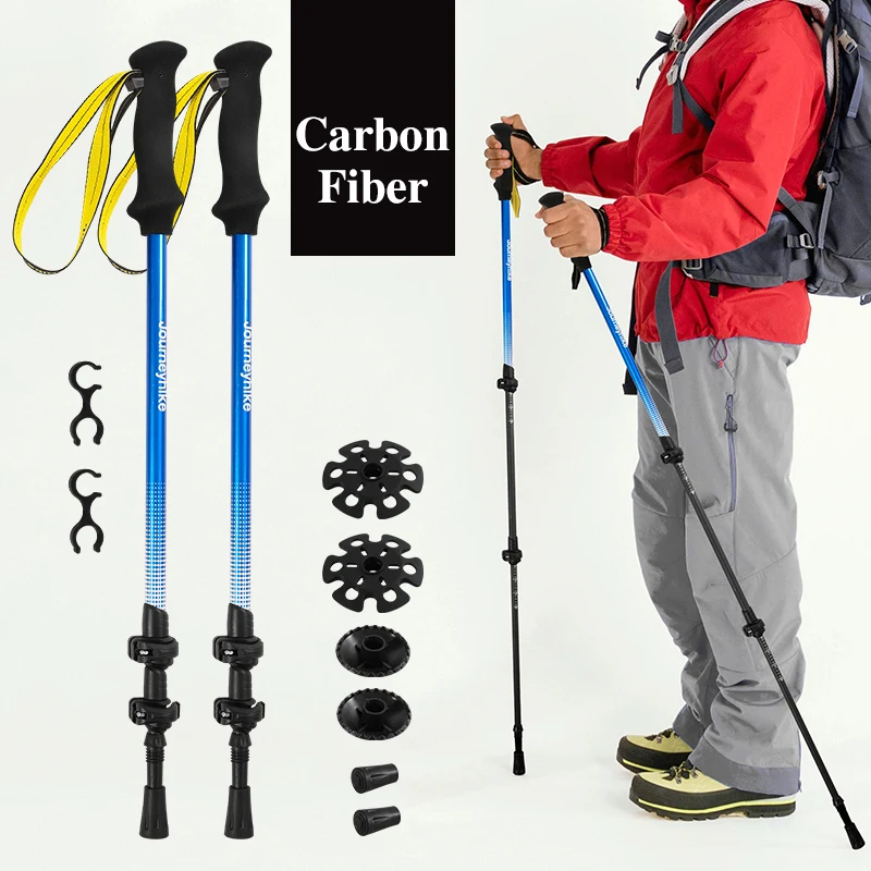 Trekkingstöcke Wanderstöcke Alpenstock Teleskopisch Ultraleicht Premium Verstellbar mit Schnellverschluss Wanderstock Image