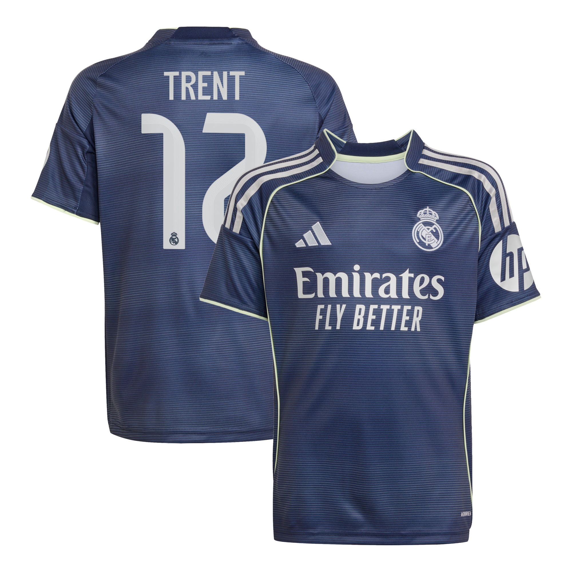Real Madrid 25/26 adidas Auswärtstrikot - Kinder mit aufdruck Trent 12 Image