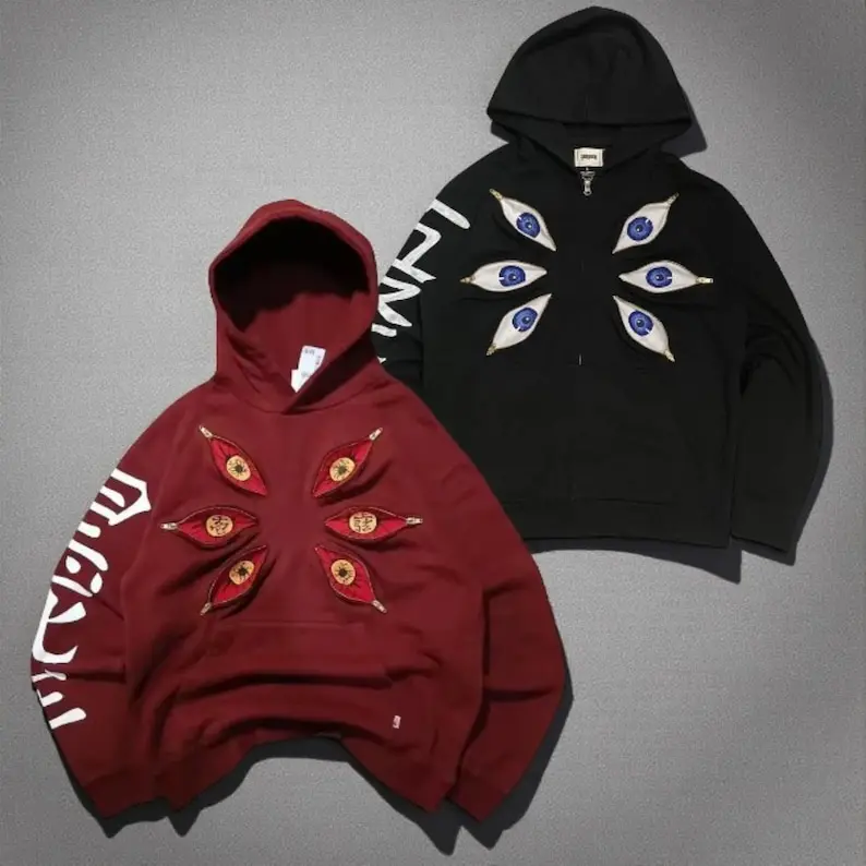 Six Eye Kokushibo Graphic Oversized Hoodies Gothic Casual Hoodie Sweatshirts Streetwear Harajuku Y2k Men Women Clothing