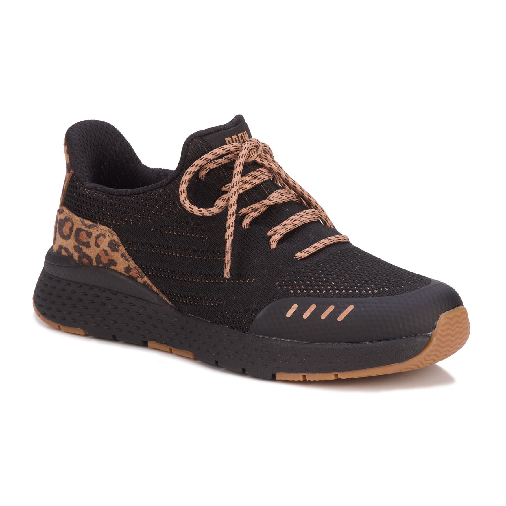 Extra Wide Width Women's Bandit Hands-Free Sneaker by Drew in Black White Leopard (Size 10 WW)