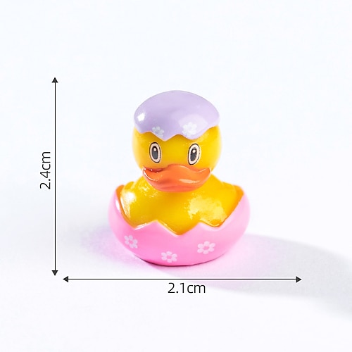 10er-Pack niedliche Osterente, professionelle Deko-Elemente, süße Getreide-DIY-Dekoration, Hängeaccessoires, Mikrolandschaft, kleine Ornamente Image