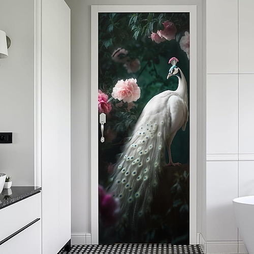 Türvorhang mit Riesenpanda-Motiv, Raumteiler aus Bambuswald, Wandteppich im Zen-Stil, Wanddekoration für Schlafzimmer, Küche und Eingangsbereich Image