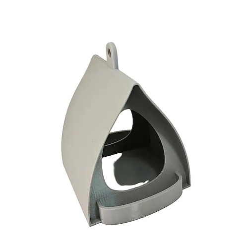 Hängendes Vogelfutterhaus mit Dach, hängendes Vogelfutterhaus aus Kunststoff, dekorative Futterstation im offenen Design, ideal für Garten, Terrasse und Balkon.