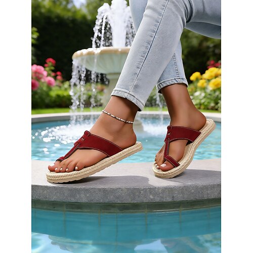 Grüne Torring-Sandalen für Damen – leichte, flache Schuhe für Sommerausflüge, Reisen, Strandspaziergänge und den Alltag Image