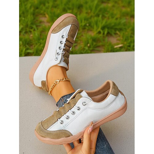 Bequeme Damenschuhe in Weitpassform – stylische Freizeitsneaker für breite Füße, perfekt für Spaziergänge im Freien, den Alltag und Reisen. Image