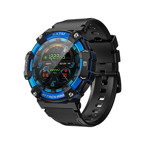 LOKMAT ATTACK 2 PRO Smartwatch 1.39 Zoll Smartwatch mit Bluetooth-Anruffunktion Schrittzähler Anruferinnerung Aktivitäts-Tracker Kompatibel mit Android iOS Unisex Langer Standby Freisprechanrufe Image