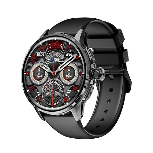 APPLLP 3 Smartwatch 1.6 Zoll 4G LTE Mobilfunk-Smartwatch Schrittzähler Anruferinnerung Schlaf-Tracker Kompatibel mit Android iOS Unisex GPS Freisprechanrufe Mediensteuerung IPX-4 47mm Uhrengehäuse Image