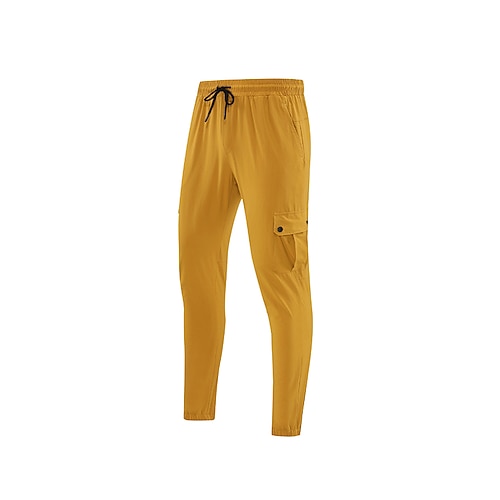 Herren Jogginghose mit Bündchen Cargohosen Sporthosen Kordelzug Mit Taschen Unterteile Lässig Outdoor Urlaub Sommer Frühling Schnelltrocknend Kompression Feuchtigkeitsableitend Fitnesstraining Image