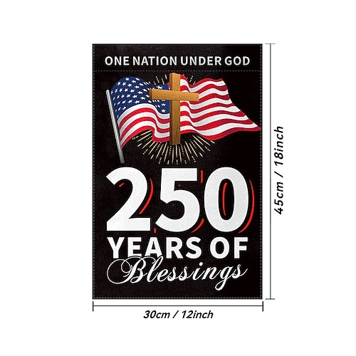 Außendekoration 3 x 5 Fuß Banner Gedenktag Hintergrundstoff individuell gestaltbar 250. Jahrestag Gedenkflagge der Vereinigten Staaten Image