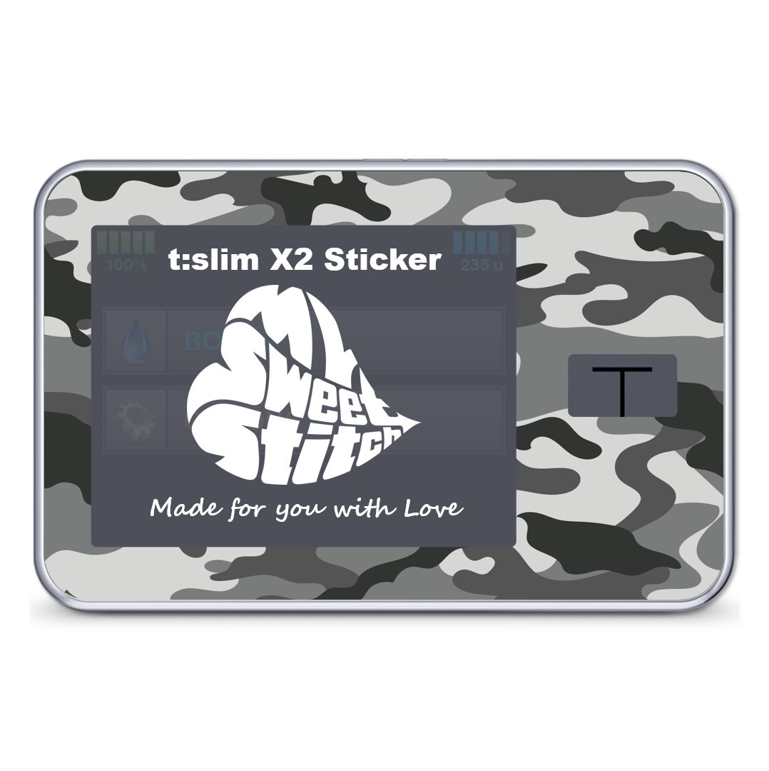 MySweetStitch | Tandem t:slim X2 Sticker Camo Black 1 pz Accessori