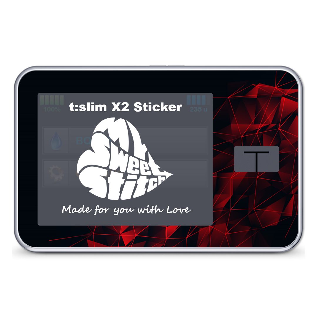 MySweetStitch | Tandem t:slim X2 Sticker Red Triangles 1 pz Accessori