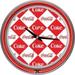 Checker Coca Cola Neon Clock - Two Neon Rings coke-1400-v10