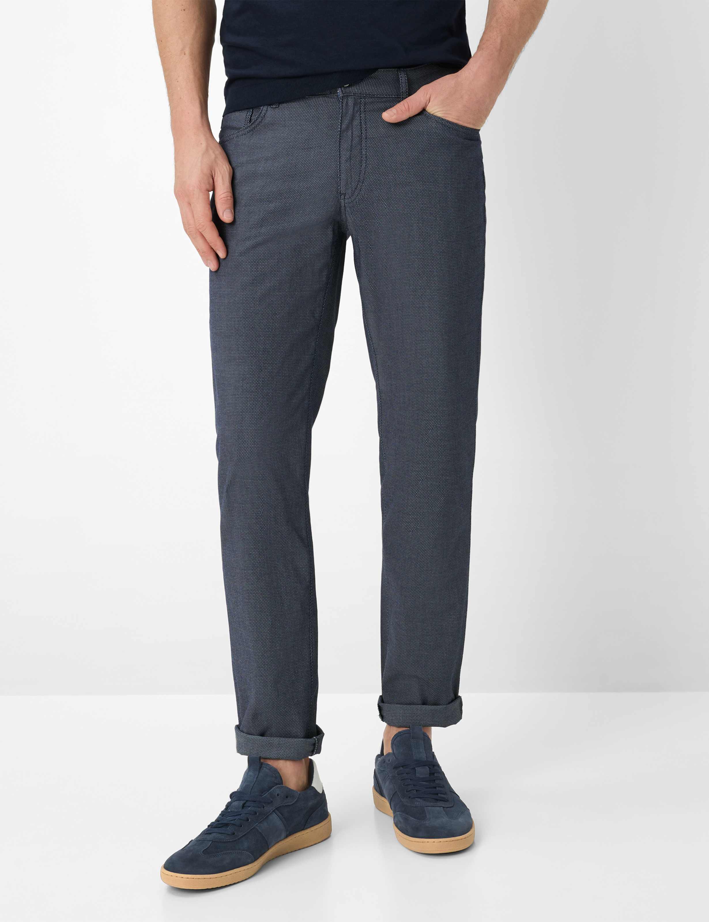5-Pocket-Hose BRAX "Style CADIZ", Herren, Gr. 34, Länge 32, navy, Web, 97% Baumwolle, 3% Elasthan, Hosen 5-Pocket-Hose