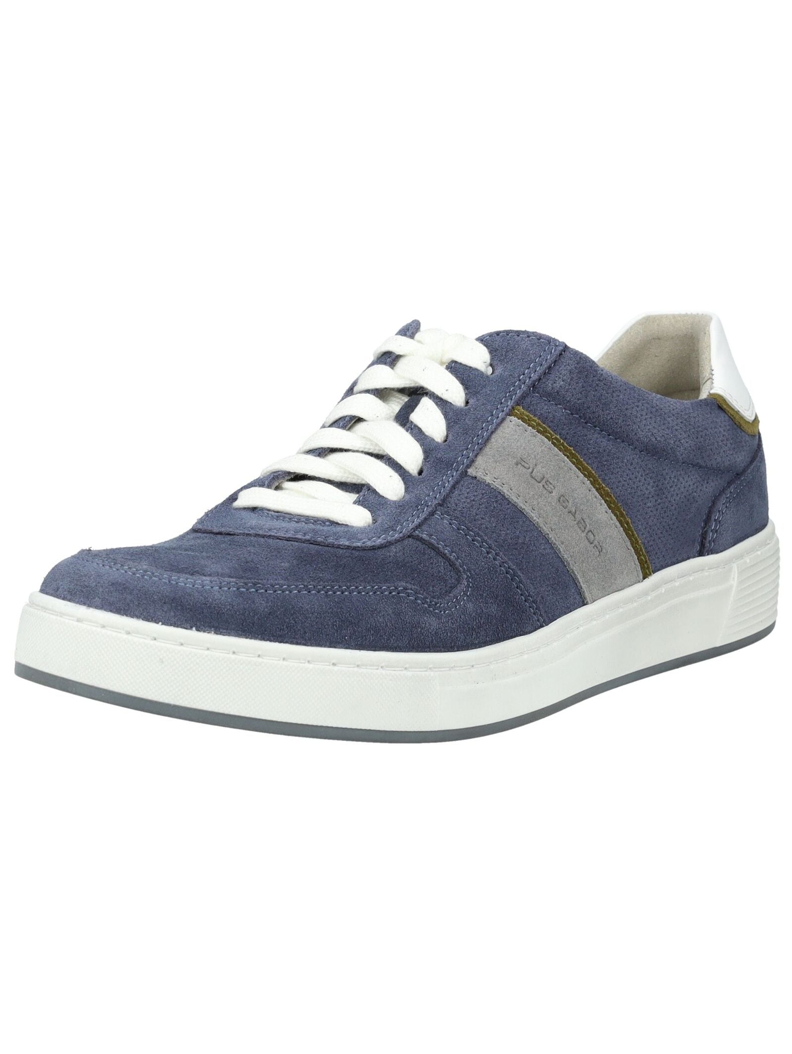 Sneaker PIUS GABOR "Pius Gabor Sneaker Veloursleder", Herren, Gr. 42, dunkelblau, grau, Veloursleder, Schuhe Sneaker