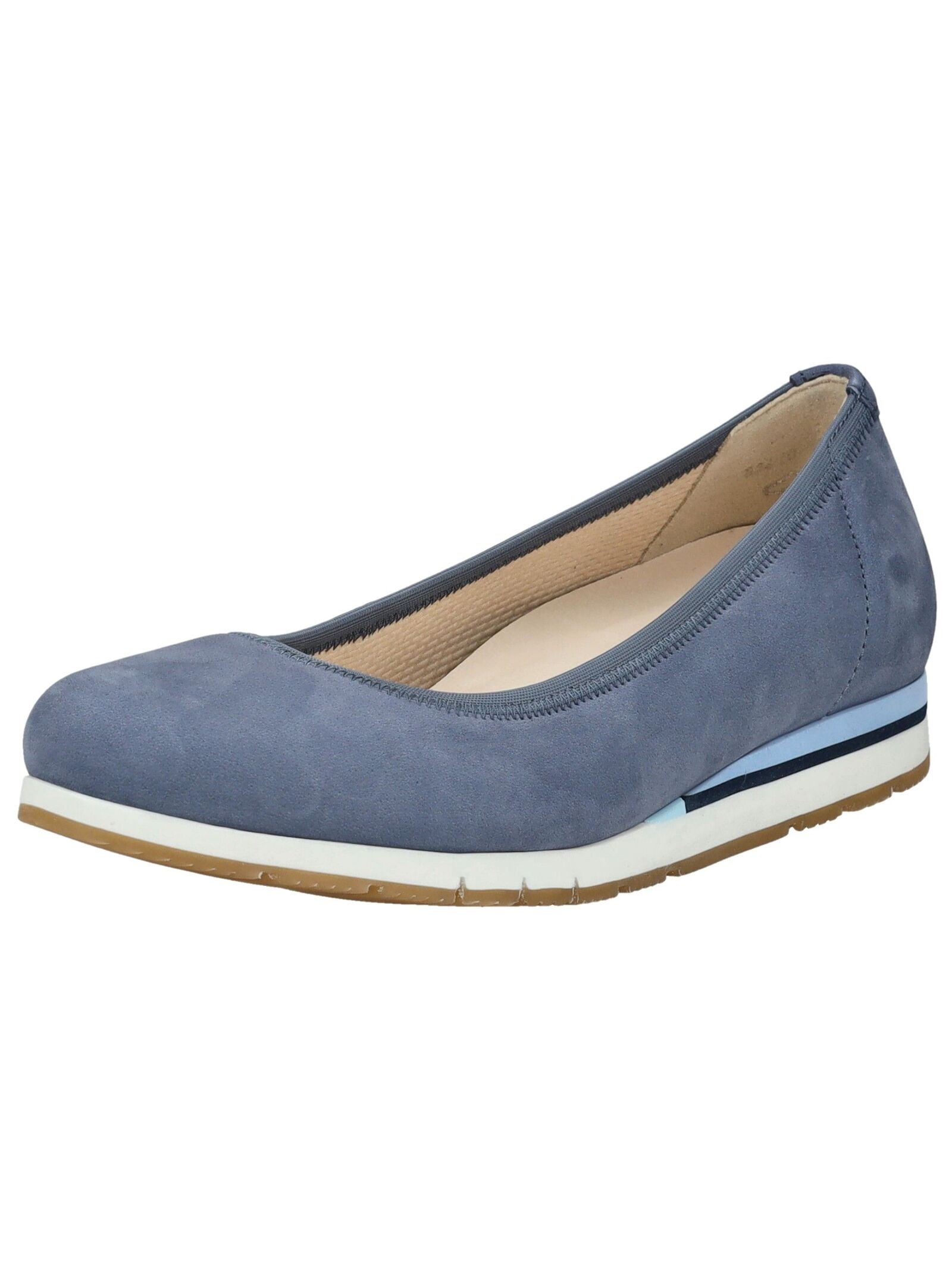 Ballerina GABOR COMFORT "Gabor Comfort Ballerinas Leder", Damen, Gr. 40, blau, Leder, Schuhe Ballerina Image