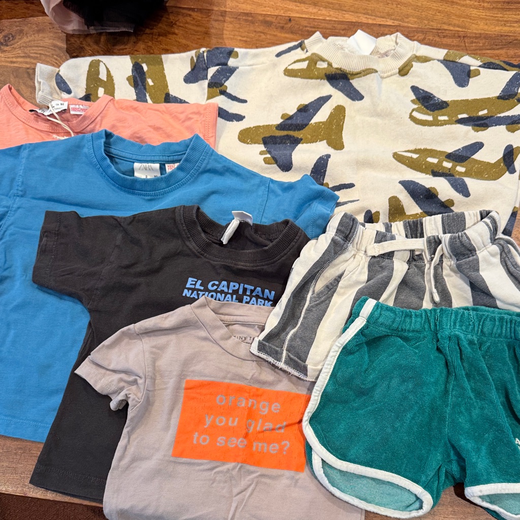 Zara Shirts & Tops | Zara 2t 12-18 18-24 Kids' Clothing Set | Color: Blue/Green | Size: 2tb