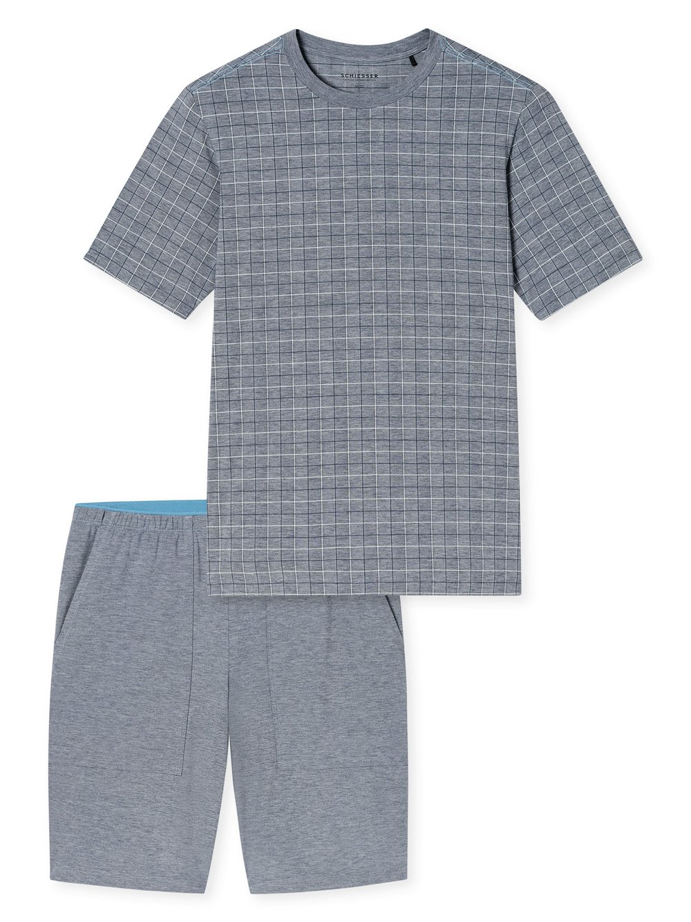 Schiesser Pyjama Herren blau, 56 Image
