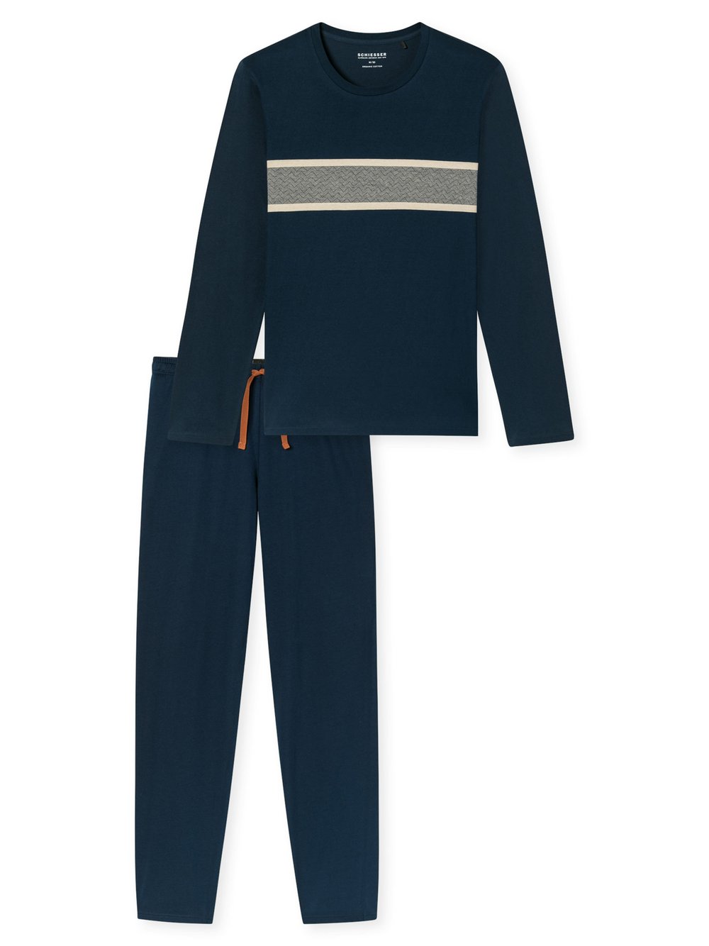 Schiesser Pyjama Herren blau, 56 Image